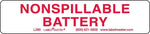 Labelmaster® Nonspillable Battery Label, 1" x 4.5", 500/Roll (L390)