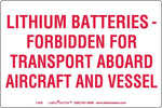 Labelmaster® DOT Lithium Battery Marking, Paper, 6" x 4", 4" x 6", 500/Roll (L425)