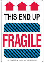 Labelmaster® This End Up, Fragile Label, 6" x 4", 500/Roll (L75)
