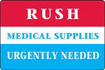 Labelmaster® Rush Medical Supplies Label, 2.75" x 4", 500/Roll (L79)