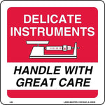 Labelmaster® Delicate Instruments Handle with Care Label, Paper, 6" x 6", 500/Roll (L85)