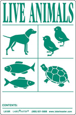Labelmaster® Live Animals Label, 4" x 6", 500/Roll (LA10R)