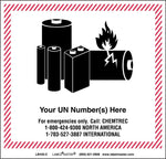 Labelmaster® Chemtrec Lithium Battery Handling Marking, 126mm x 121mm, Paper, 110mm x 120mm, 500/Roll (LB435-C)