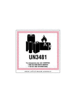 Labelmaster® Chemtrec UN3481 Lithium Battery Handling Marking, 126mm x 121mm, Paper, 110mm x 120mm, 500/Roll (LB435C-3481)