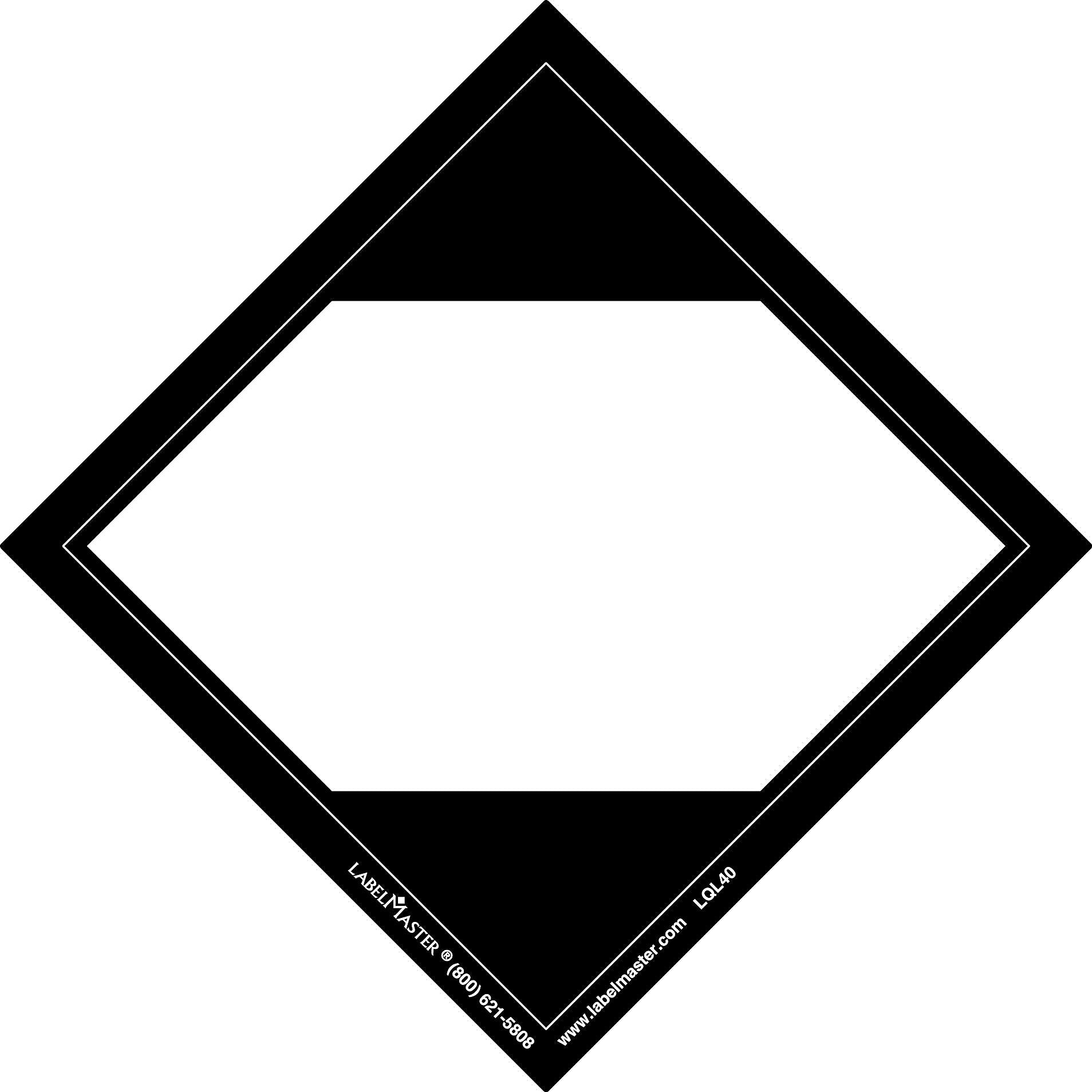 Labelmaster® Limited Quantity Label, Blank, 101mm x 101mm, Paper, 50/Pack (LQL40S)
