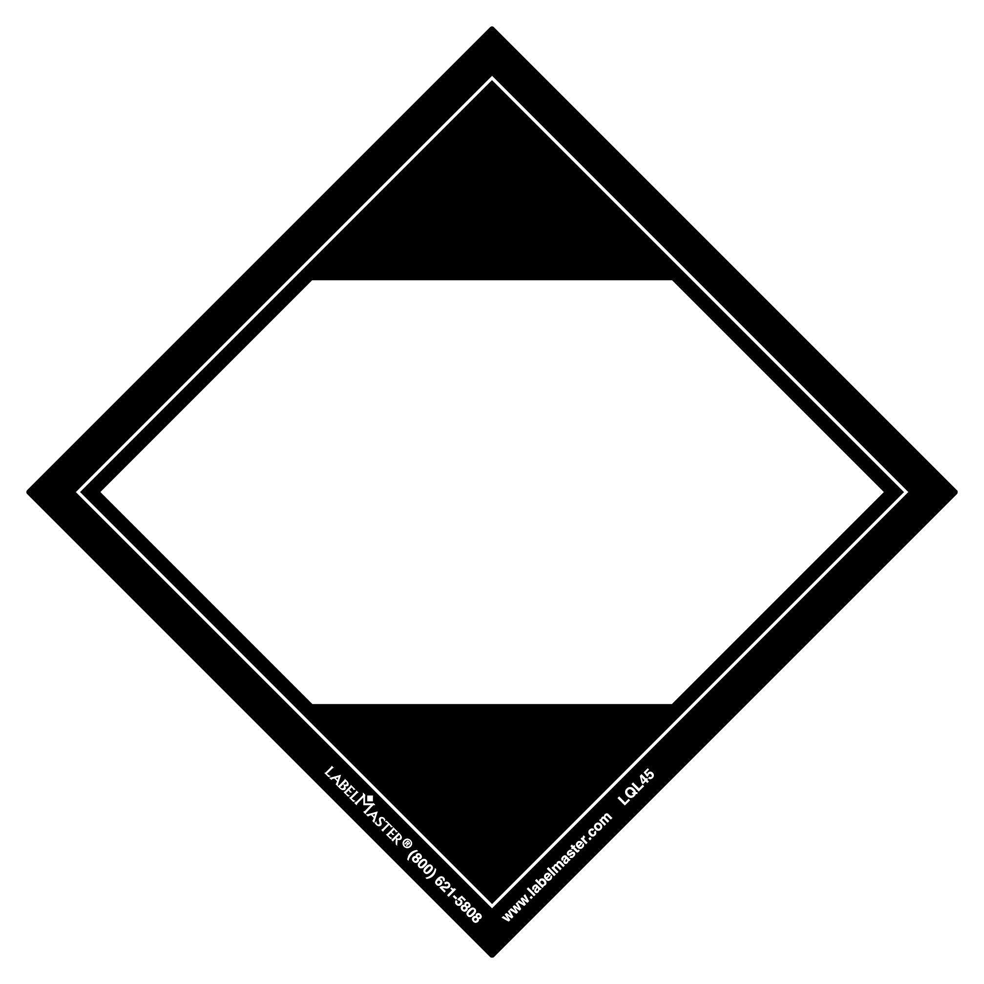 Labelmaster® Limited Quantity Label, Blank, 100mm x 100mm, Paper, 100mm x 100mm, 100/Roll (LQL45)