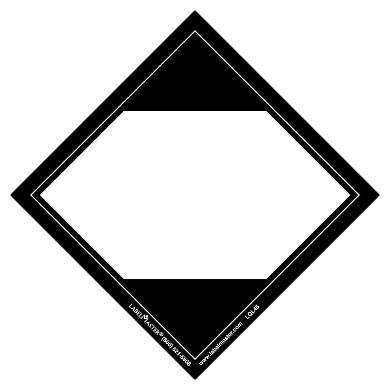 Labelmaster® Limited Quantity Label, Blank, 100mm x 100mm, Paper, 100mm x 100mm, 100/Roll (LQL45)