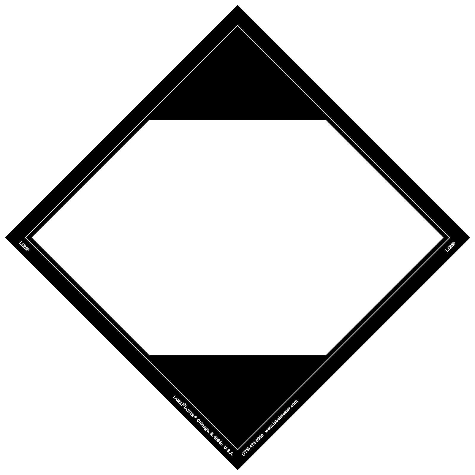 Labelmaster® Limited Quantity Marking, Permanent Vinyl, 273mm x 273mm, 25/Pack (LQMP)
