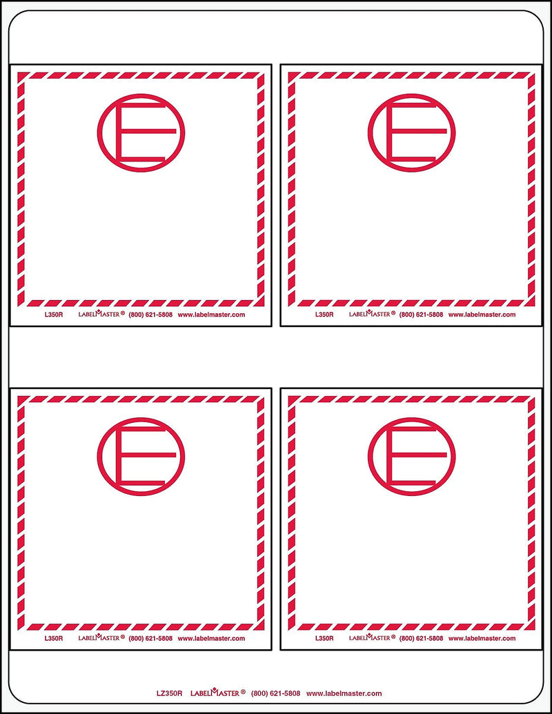 Labelmaster® Dangerous Goods in Excepted Quantities Label, Laser, 11" x 8.5", 100/Pack (LZ350R)