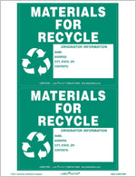 Labelmaster® Materials for Recycle Label, Blank, Laser Imprintable Vinyl, 11" x 8.5", 25/Carton (LZRECY89V)
