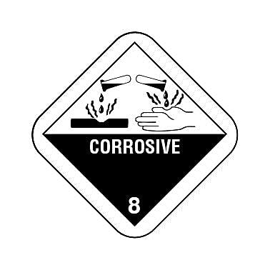 Labelmaster® Hazmat Shipping Form Flag, Corrosive, 0.75" x 0.75", 500/Roll (ML13)