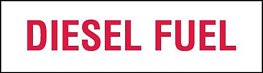 Labelmaster® Bulk Tank Marking, Diesel Fuel, Sold Individually, 6" x 21" (PL-DS)