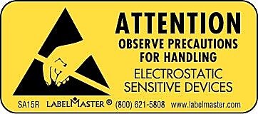 Labelmaster® Attention Observe Precautions For Handling Label Paper 2" x 7/8", 0.875" x 2", 500/Roll (SA15R)
