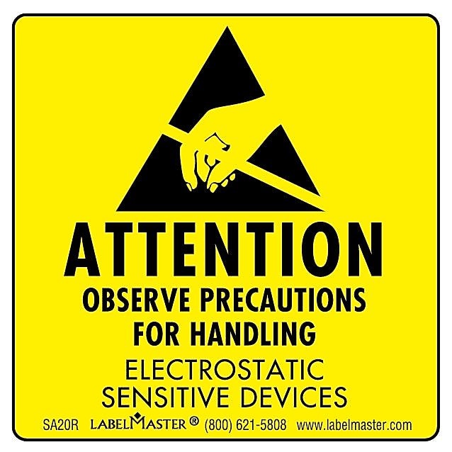 Labelmaster® Attention Observe Precautions For Handling Label, Paper, 2" x 2", 2" x 2", 500/Roll (SA20R)