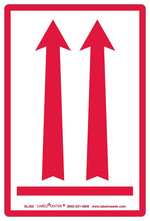 Labelmaster® Red Arrows Up Air Label, PVC-Free Film 4" x 6", 4" x 6", 500/Roll (SL300)
