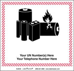 Labelmaster® Lithium Battery Handling Marking, 126mm x 140mm, PVC-Free Film Standard, 110mm x 120mm, 500/Roll (SLB435)