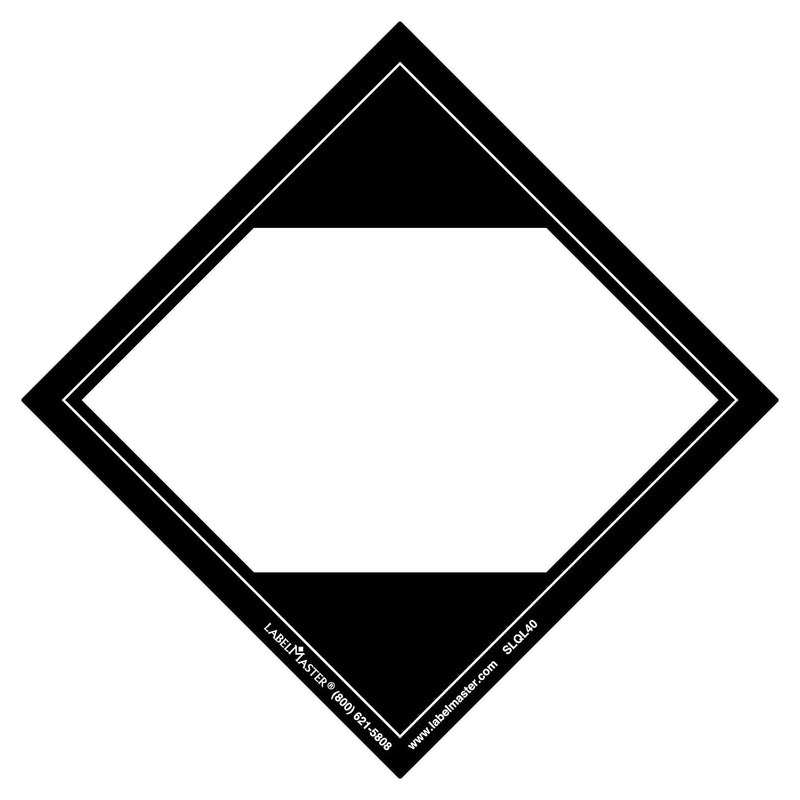 Labelmaster® Limited Quantity Label, Blank, 101mm x 101mm, PVCF, 101mm x 101mm, 25/Pack (SLQL40S)