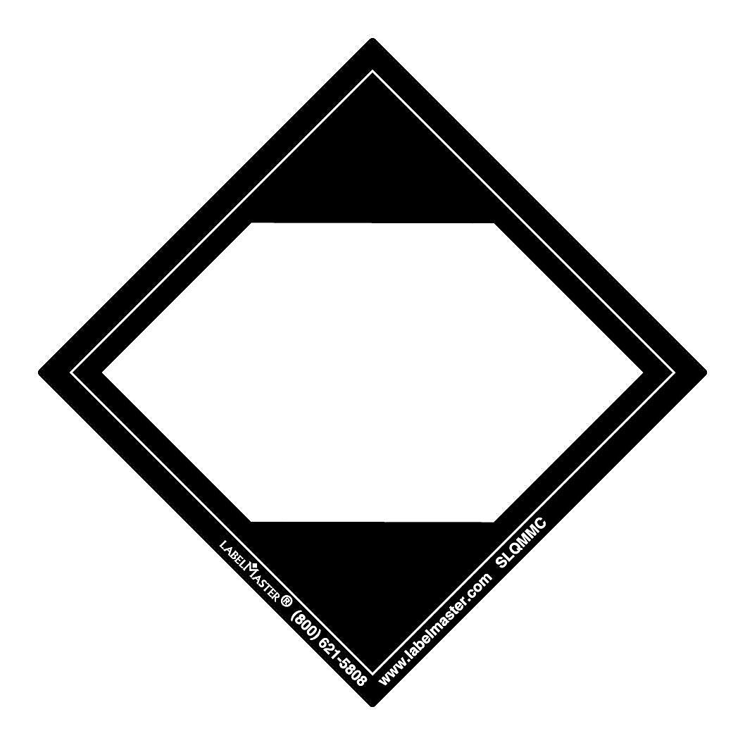 Labelmaster® Limited Quantity Label, Blank, 50mm x 50mm, PVCF, 50mm x 50mm, 100/Roll (SLQMMC)