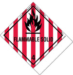Labelmaster® Flammable Solid Label, Blank, Paper, Standard Tab, 120mm x 100mm, 500/Roll (SNT5)