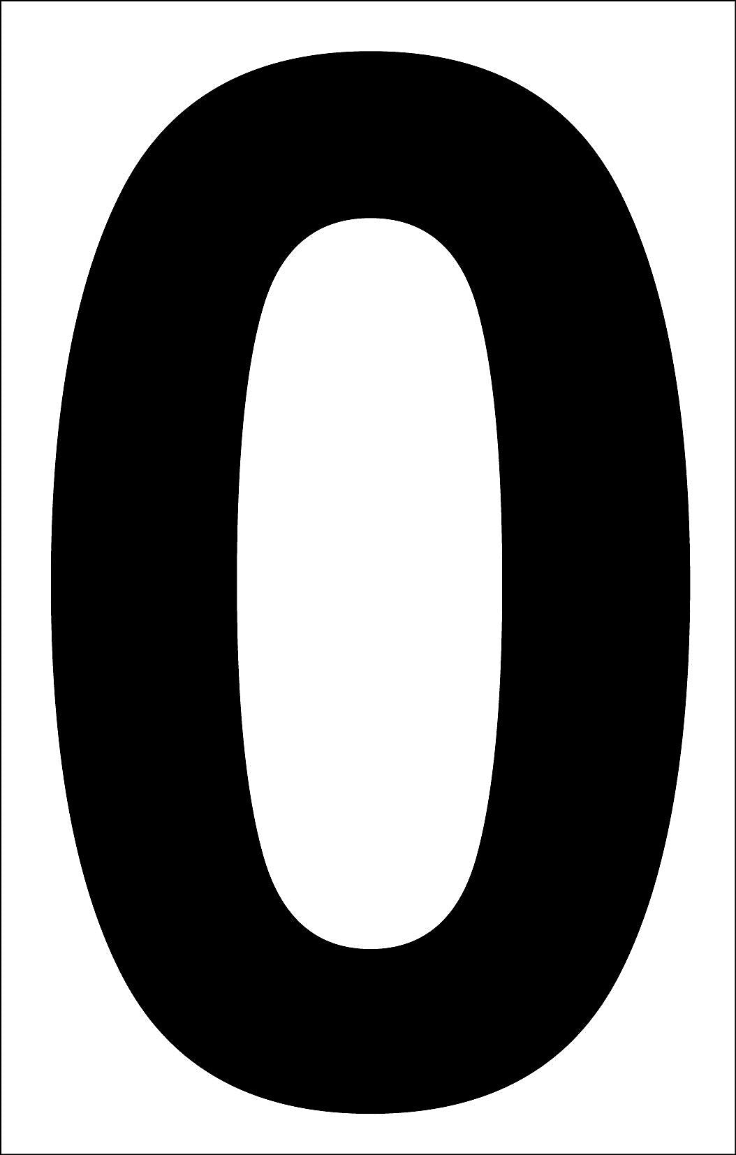 Labelmaster 4" Number 0, Clear Vinyl, 3.38" x 4.75", 25/Pack(SS4B0)