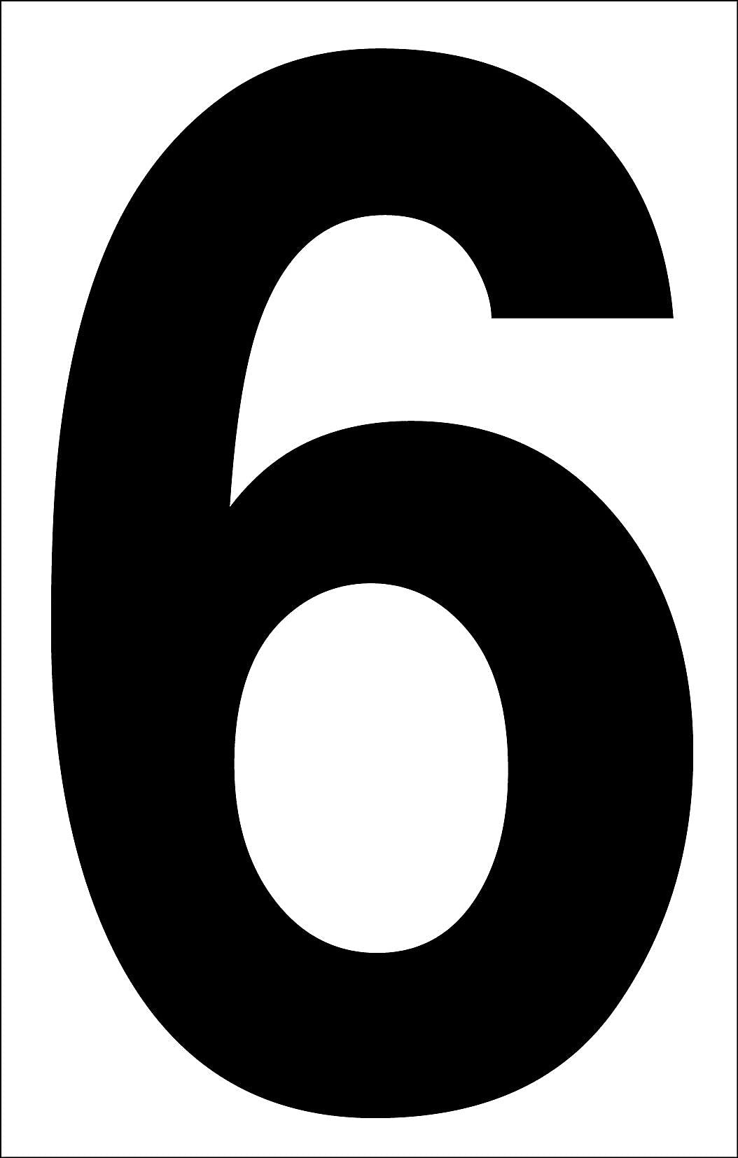 Labelmaster 4"  Number 6 or 9, Clear Vinyl, 3.38" x 4.75", 25/Pack (SS4B6)