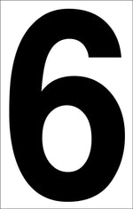 Labelmaster 4"  Number 6 or 9, Clear Vinyl, 3.38" x 4.75", 25/Pack (SS4B6)