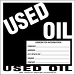Labelmaster® Used Oil Label, PVC-Free Film Stock, 6" x 6", 100/Pack (SWMV)