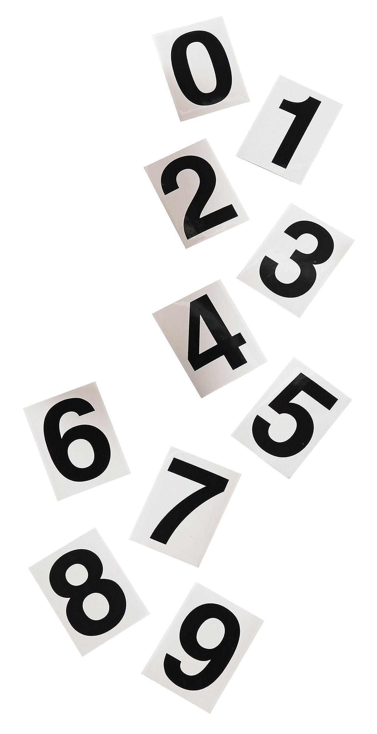 Labelmaster® 3 1/2" Number Kit, 600 Numbers, Clear Vinyl, 2.25" x 14.25" x 11.375" (VN50R)