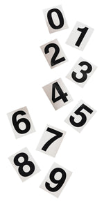 Labelmaster® 3 1/2" Number Kit, 600 Numbers, Clear Vinyl, 2.25" x 14.25" x 11.375" (VN50R)