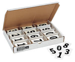 Labelmaster® 3 1/2" Number Kit, 600 Numbers, White Vinyl, 2.25" x 14.25" x 11.375" (VN50W)