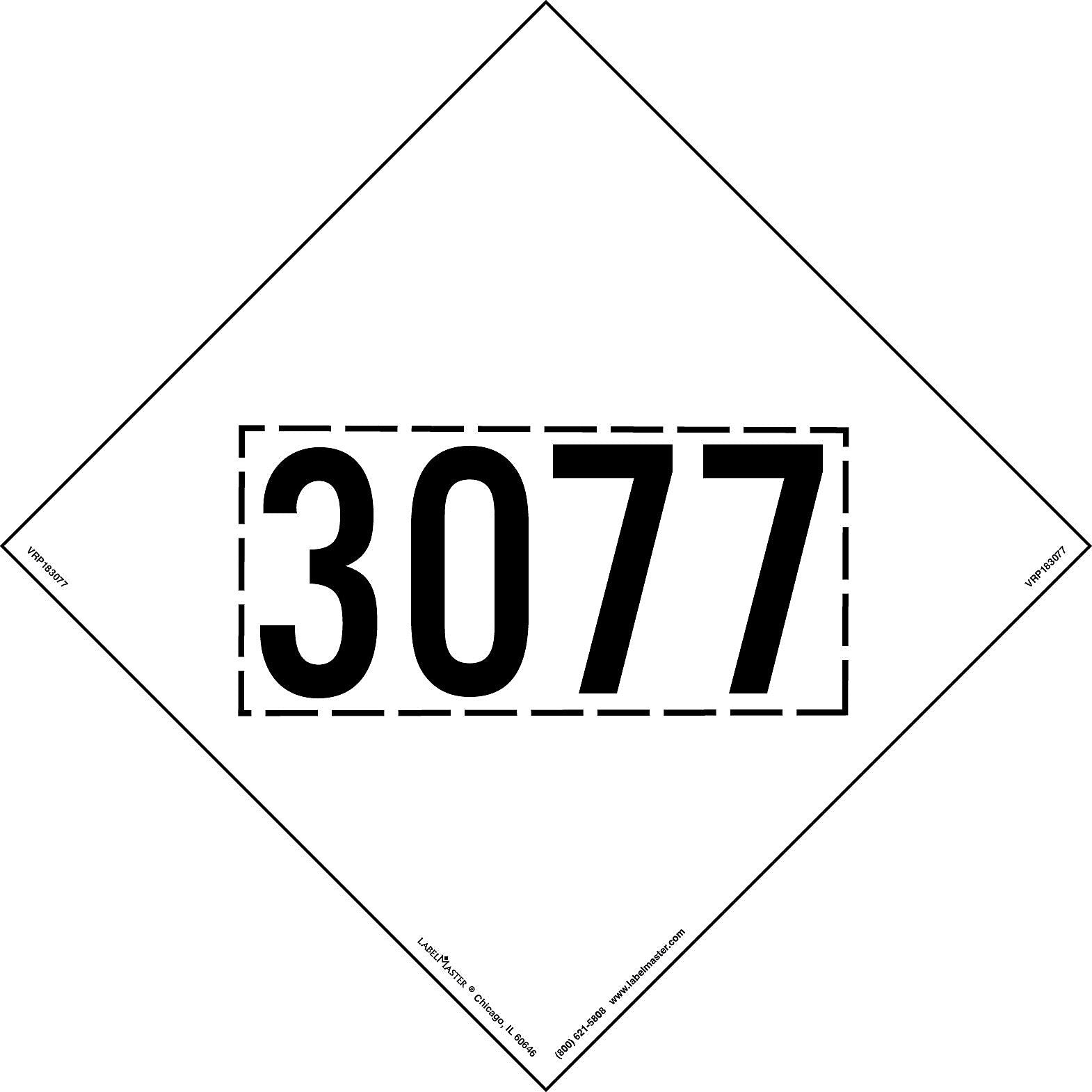 Labelmaster® Square on Point Marking, 3077, Removable Vinyl, 273mm x 273mm, 273mm x 273mm, 25/Pack (VR183077)
