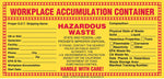 Labelmaster® California Waste Label, Accum Hazardous Waste 2-in-1 Stock PVCF, 5" x 10.5", 100/Pack (WACCA8)