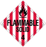 Labelmaster® Flammable Solid Placard, Worded, E-Z Removable Vinyl, 273mm x 273mm, 25/Pack (Z-EZ13)