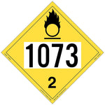 Labelmaster® Oxygen 4 Digit Placard, 273mm x 273mm, 25/Pack (Z-IDOXY)
