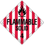 Labelmaster® Flammable Solid Placard, Worded, Tag Board, 10.75" x 10.75", 25/Pack (Z-PL13)