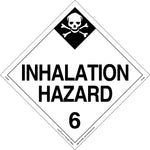 Labelmaster® Inhalation Hazard Placard, Worded, Permanent Vinyl, 273mm x 273mm, 25/Pack (Z-PV29)