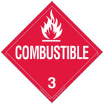 Labelmaster® Combustible Liquid Placard, Worded, Permanent Vinyl, 273mm x 273mm, 25/Pack (Z-PVC)