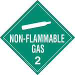 Labelmaster® Non-Flammable Gas Placard, Worded, Permanent Vinyl, 273mm x 273mm, 25/Pack (Z-PVN)