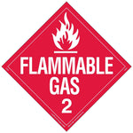 Labelmaster® Flammable Gas Placard, Worded, Permanent Vinyl, 273mm x 273mm, 25/Pack (Z-PVS)