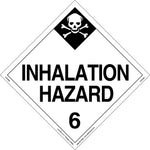 Labelmaster® Inhalation Hazard Placard, Worded, Rigid Vinyl, 10.75" x 10.75", 25/Pack (Z-RVW29)