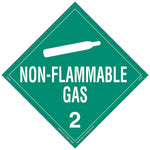 Labelmaster® Non-Flammable Gas Placard, Worded, Rigid Vinyl, 10.75" x 10.75", 25/Pack (Z-RVW3)