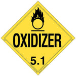 Labelmaster® Oxidizer Placard, Worded, Rigid Vinyl, 10.75" x 10.75", 25/Pack (Z-RVW6)