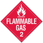 Labelmaster® Flammable Gas Placard, Worded, Rigid Vinyl, 10.75" x 10.75", 25/Pack (Z-RVW8)
