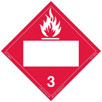 Labelmaster® Flammable Liquid Placard, Blank, E-Z Removable Vinyl, 273mm x 273mm, 25/Pack (ZEZ2B)