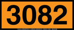 Labelmaster® UN3082 Orange Panel, E-Z Removable Vinyl, 160mm x 400mm, 25/Pack (ZOPEZ3082)