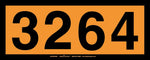 Labelmaster® UN3264 Orange Panel, E-Z Removable Vinyl, 160mm x 400mm, 25/Pack (ZOPEZ3264)