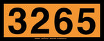 Labelmaster® UN3265 Orange Panel, E-Z Removable Vinyl, 160mm x 400mm, 25/Pack (ZOPEZ3265)