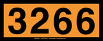 Labelmaster® UN3266 Orange Panel, E-Z Removable Vinyl, 160mm x 400mm, 25/Pack (ZOPEZ3266)