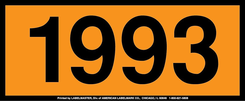 Labelmaster® UN1993 Orange Panel, Permanent Vinyl, 160mm x 400mm, 25/Pack (ZOPP1993)