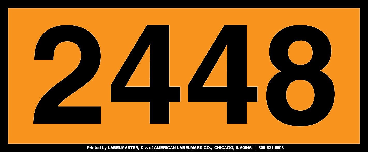 Labelmaster® UN2448 Orange Panel, Permanent Vinyl, 160mm x 400mm, 25/Pack (ZOPP2448)